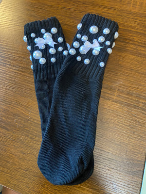 Kids Bling and Pearl slouch socks