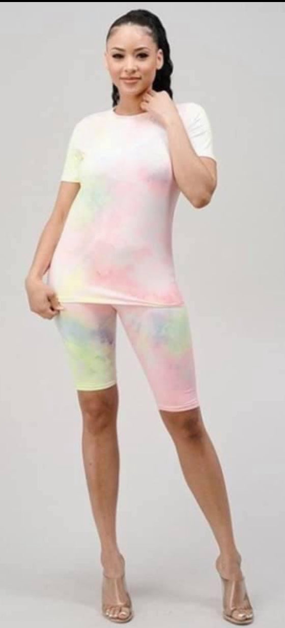 Tye Dye Biker Set