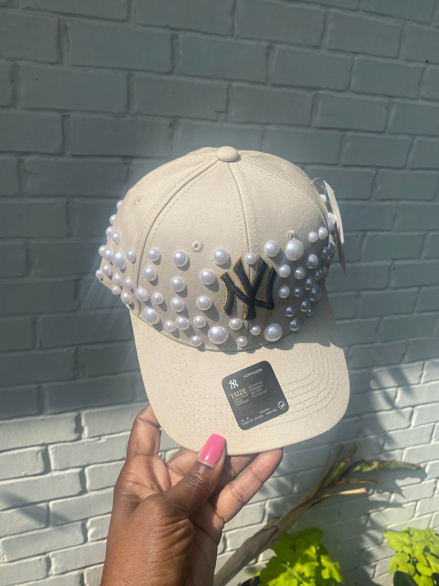 Pearled & Blinged NY Caps