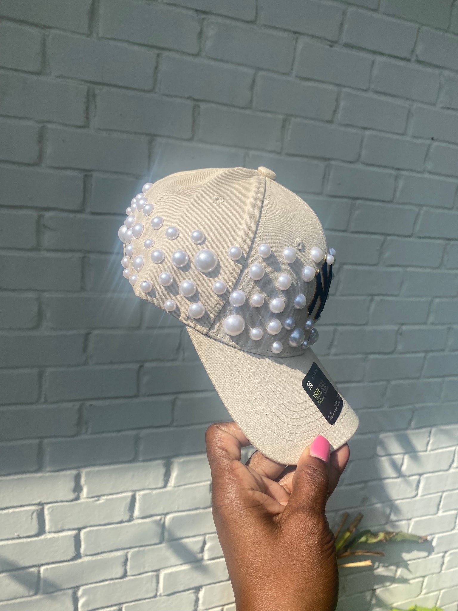 Pearled & Blinged NY Caps