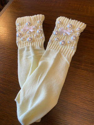 Kids Bling and Pearl slouch socks