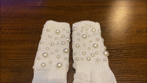 Bling & Pearl Slouch Socks