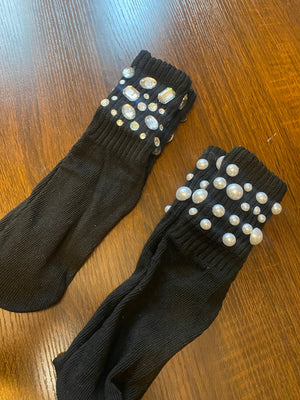 Kids Bling and Pearl slouch socks