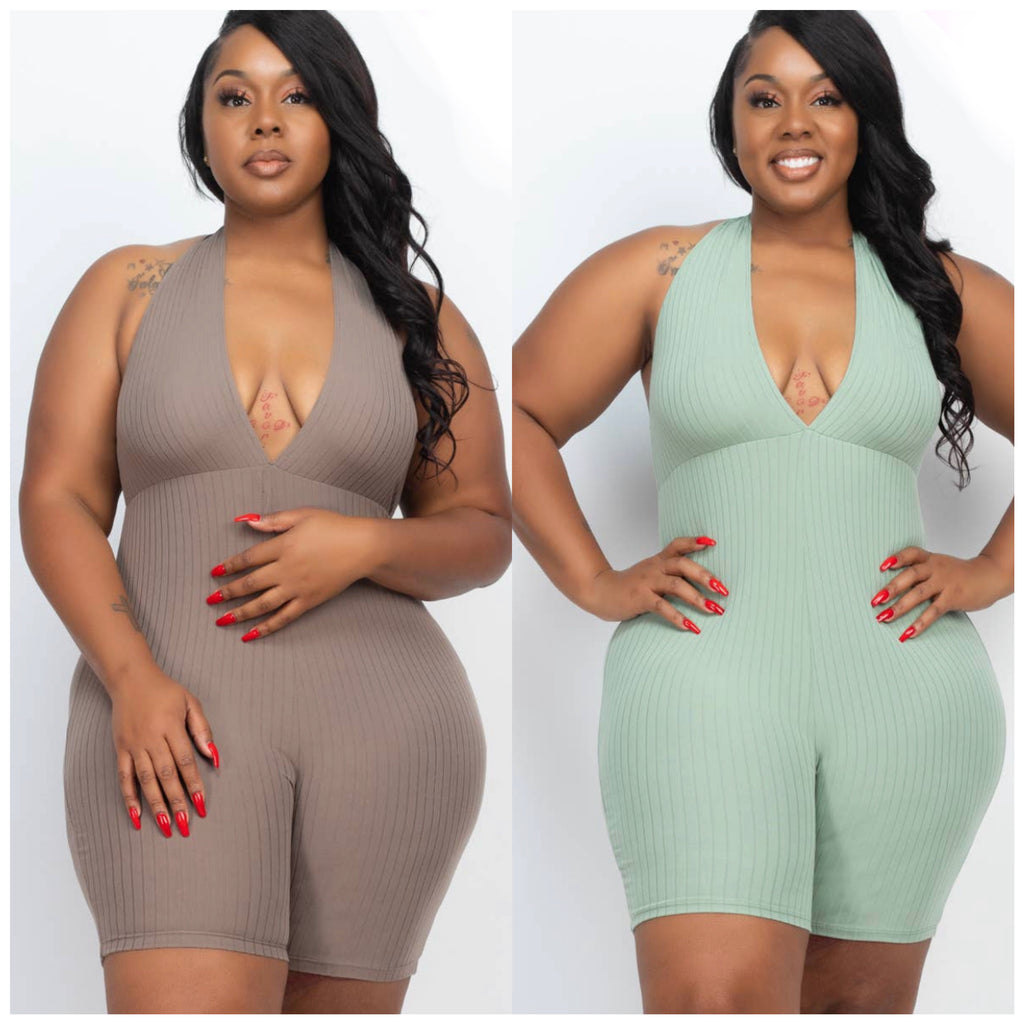 Halter Romper(plus size)