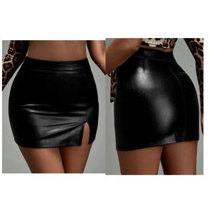 Faux Leather Skirt